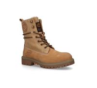 Dockers by Gerli Damen Combat Boots, Frauen Stiefeletten,warm gefüttert,halbstiefel,Kurzstiefel,uebergangsschuhe,golden tan,37 EU