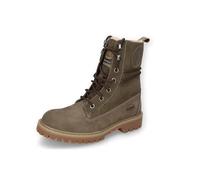 Dockers by Gerli Damen Combat Boots, Frauen Stiefeletten,warm gefüttert,Kurzstiefel,uebergangsschuhe,uebergangsstiefel,Khaki,36 EU