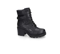 Dockers by Gerli Damen Combat Boots, Frauen Stiefeletten,warm gefüttert,uebergangsschuhe,uebergangsstiefel,schnürstiefel,schwarz,38 EU