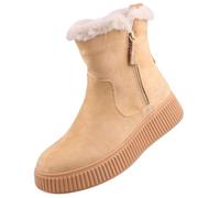 Dockers by Gerli Damen Combat Boots, Frauen Stiefeletten,warm gefüttert,uebergangsstiefel,schnürstiefel,Winterstiefel,Sand,39 EU