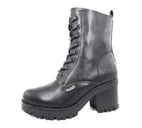 Dockers by Gerli Damen Erwachsene Schnür-Stiefeletten 37CE322 Weite normal Reißverschluss Polyurethan (PU) schwarz/dunkelgrau (122) 38 EU