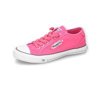 Dockers by Gerli Damen Low-Top Sneaker, Frauen Halbschuhe,Freizeitschuhe,Laufschuhe,schnürschuhe,schnürer,Business,pink/Weiss,43 EU