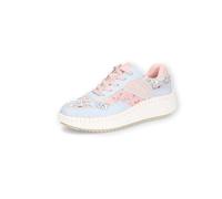 Dockers by Gerli Damen Low-Top Sneaker, Frauen Halbschuhe,Laufschuhe,schnürschuhe,schnürer,Plateausohle,Baby blau/Multi,38 EU