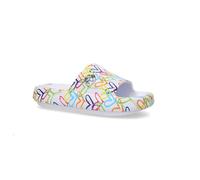 Dockers by Gerli Damen Low-Top Sneaker, Frauen Sandalen,Sommerschuhe,Freizeitschuhe,offene Schuhe,Strandschuhe,Weiss/Multi,38 EU