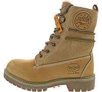 Dockers by Gerli Damen Combat Boots, Frauen Stiefeletten,warm gefüttert,halbstiefel,Kurzstiefel,uebergangsschuhe,golden tan,37 EU