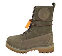 Dockers by Gerli Damen Combat Boots, Frauen Stiefeletten,warm gefüttert,Winterstiefel,Winterschuhe,Stiefel,Bootee,Booties,Khaki,40 EU