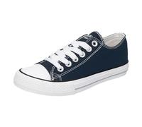 Dockers by Gerli Sneaker Damen Low-Top mit dezenter Logo-Stickerei Canvas Navy Gr. 37