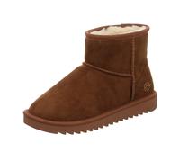 Dockers by Gerli Damen Combat Boots, Frauen Stiefeletten,warm gefüttert,uebergangsschuhe,uebergangsstiefel,Winterschuhe,Hellbraun,39 EU
