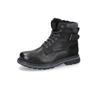 Dockers by Gerli Herren Combat Boots, Männer Stiefeletten,warm gefüttert,Booties,halbstiefel,Kurzstiefel,schwarz,44 EU