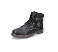 Dockers by Gerli Herren Combat Boots, Männer Stiefeletten,warm gefüttert,uebergangsschuhe,uebergangsstiefel,winterschuhe,schwarz,42 EU