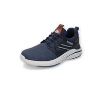 Dockers by Gerli Herren Sneaker Low-Top – sportliche Schnürschuhe – Navy/Braun – 42 EU