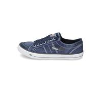 Slip-On Sneaker DOCKERS BY GERLI, Herren, Gr. 45, blau (navy), Textil, washed, Schuhe, Freizeitschuh, Retro Sneaker, Fake Schnürung, in cooler Jeansoptik (73198328-45) navy