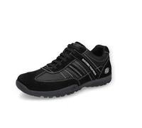 Dockers by Gerli Herren Low-Top Sneaker, Männer Halbschuhe,Turnschuhe,Laufschuhe,schnürschuhe,schnürer,Business,schwarz/grau,44 EU
