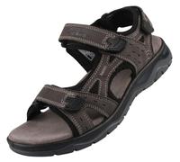 Sandale DOCKERS BY GERLI, Herren, Gr. 43, dunkelgrau, Nubukleder, Schuhe Sandale, Sommerschuh, Klettschuh, Outdoorschuh, in Trekking-Optik (35425454-43) dunkelgrau