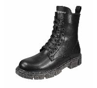 Dockers by Gerli Unisex - Kinder Combat Boots, Jungen,Mädchen Stiefeletten,warm gefüttert,schnürstiefel,Winterstiefel,schwarz,33 EU