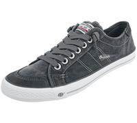 Slip-On Sneaker DOCKERS BY GERLI, Herren, Gr. 47, grau, Textil, washed, casual, Schuhe, Freizeitschuh, Retro Sneaker, Fake Schnürung, in cooler Jeansoptik (98457002-47) grau