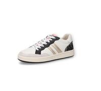 Sneaker DOCKERS BY GERLI, Herren, Gr. 41, weiß, multi, Leder, Schuhe Sneaker, Schnürschuh, Retrosneaker mit Leo-Print an der Ferse (63178142-41) weiß, multi