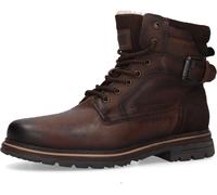 Dockers by Gerli Herren Stiefelette Combat Boots Leder Warmfutter Braun Gr. 45