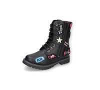 Dockers by Gerli Unisex - Kinder Combat Boots, Jungen,Mädchen Stiefeletten,warm gefüttert,Kurzstiefel,uebergangsschuhe,schwarz,36 EU