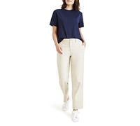 Dockers Damen High Waist Chino Straight Hose, Sahara Khaki, 32 EU