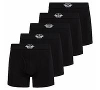 Dockers Herren Boxershorts Atmungsaktive Baumwolle Unterwäsche für Männer 5er Pack, Schwarz | Schwarz | Schwarz | Schwarz | Schwarz, Large