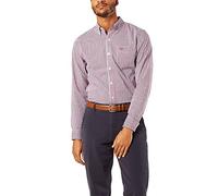 Dockers Herren Classic Fit langärmeliges Signature Comfort Flex Shirt (Standard und Big & Tall) Hemd mit Button-Down-Kragen, Rio Red - Tattersall Plaid, XX-Large