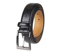 Dockers Herren-G rtel mit Federkante und zweireihiger Naht, 34, 1 3/8 Zoll, Tiefschwarz