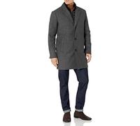 Dockers Herren Henry Wool Blend Top Coat (Regular and Big & Tall Sizes) Mantel aus Wollmischgewebe, Dunkelgrau Fischgrät, 3XL