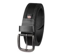DOCKERS Herren Ledergürtel Industriestärke, verstärkt, Nylon-Overlay Schwarz, Large (38-40)
