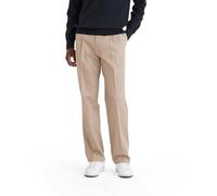 Dockers Herren Relaxed Fit Signature Khaki 2.0 Pants-Pleated Creased Freizeithosen, Holzwolf, 38W / 34L