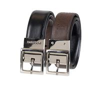 DOCKERS Jungen Wendekleid und Freizeitgürtel, schwarz/braun, Large