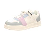 Dockers Kinder-Mädchen-Sneaker-Slipper-Klettschuh Weiß-Blau-Pink 33