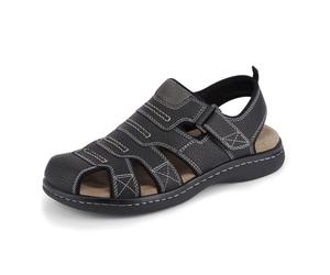 Dockers Men's Searose Fisherman Sandal, Black, 14 M US