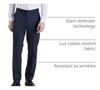 Dockers Men's Signature Stain Defender Straight Pants, Navy Blazer, 34W/34L