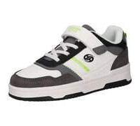Sneaker DOCKERS BY GERLI, Mädchen, Gr. 34, grau, grün, Lederimitat, Schuhe Sneaker, Retro Sneaker, Basketsneaker, Freizeitschuh mit Klettverschluss (21203537-34) grau, grün