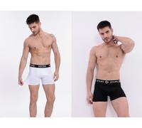 DOCKS 4er Pack Boxershorts Herren Baumwolle Unterhose 2x Weiß + 2x Schwarz Gr. L