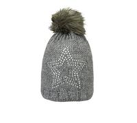 Döll Mädchen Mütze Pudelmütze Strick, Gr. 55, Grau (Light Gray Melange 8100)