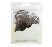 Dofash 2 * 75MM Schlangenfreie elastische Haarbänder Gummibänder für Haar Elastische Haarbänder Haargummibänder Haargummibänder für Frauenhaar bis 150pcs (braun)