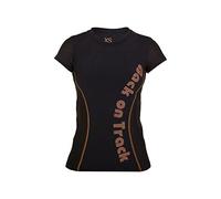 DOG Copenhagen Delta Back-ON-Track Sport: T-Shirt Bedruckt für Damen, Schwarz, XXL