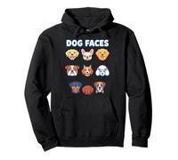Dog Faces Lustige Bunte Hunde Köpfe Welpen Pullover Hoodie