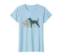 Dog Mom & Dad Silhouette - Vintage Black and Tan Coonhound T-Shirt