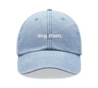 Dog Mum.Baseball Cap Vintage Washed Unisex Dad Hat Adjustable Dog Lady, hellblau, Einheitsgröße