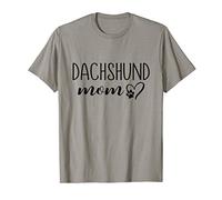 Dog Paw Print Heart Dachshund Mom T-Shirt