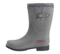 DOGGO Gummistiefel Lotte - Unisex-Erwachsene Gummistiefel - gefüttert & wasserdicht - Regenstiefel für Damen & Herren - Grau - 42