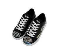 DOGO Ace Sneakers - The Wise Owl Black- Vegane Atmungsaktive Bunte Damen Sneaker