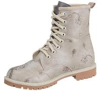 DOGO Schnürboots There Is Always Hope 39, EURO-Größen grau Damen Schnürstiefeletten Stiefeletten Schuhe 39, EURO-Größen hellgrau, creme