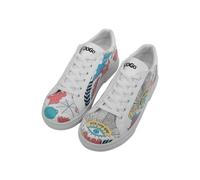Sneaker DOGO "Ace Low-Top Sneaker Open Your Mind Damen Sneaker", Damen, Gr. 37, Normalschaft, weiß, Lederimitat, Schuhe Sneaker, Handgefertigt (87125755-37) weiß