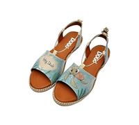 Sandale DOGO "Hazel Sandale Caretta Damen Sandalen", Damen, Gr. 40, Normalschaft, blau, Lederimitat, Schuhe Sandale, Handgefertigt (40741907-40) blau