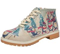 Stiefel DOGO "Damen Shortcut Boots Winter Is Here Vegan Damen / female" Gr. 40, Normalschaft, bunt (blau) Damen Schuhe Schnürboots Desertboots (49852664-40) blau