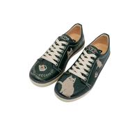 DOGO Damen-Sneaker aus veganem Leder, Grün - I Do What I Want Motiv, Mehrfarbig, 37 EU